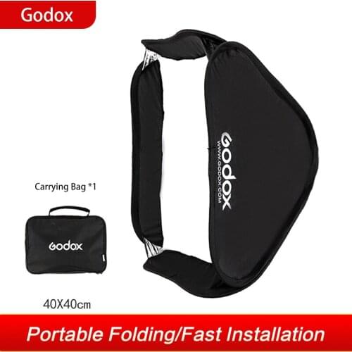 Godox 40x40cm 50x50cm 60x60cm 80x80cm Softbox Foldable Speedlite Flash Softbox for S-type Bracket fits Bowens Elinchrom Mount