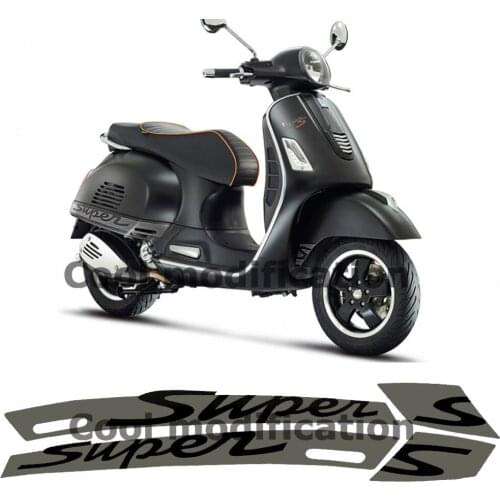 For Vespa GTS 300 GTS300 Super Sports Motorcycle "Super" Stickers Body Side Waterproof Decals Case Scratch Resistant