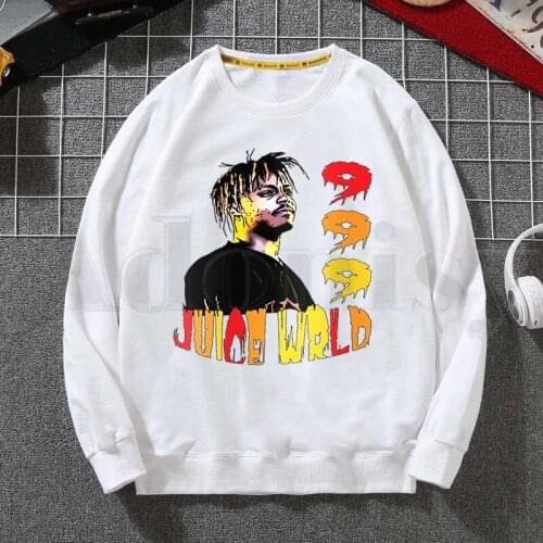 Hip hop Singer Respect Juice Wrld Rip Rapper Hoodies Sweatshirt Print Trend Mens Clothes Hip-Hop Male Crewneck Hoodies Men