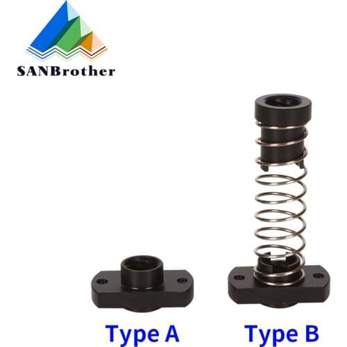 3D Printer Z Axis Trapezoid Motor Screw Nuts T8 Nut POM Nut Lead 8mm Pitch 2mm For Creality CR10 CR-10S Ender-3 Lead Screw