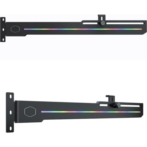 Cooler Master ELV8 Adjustable Length Height Support Frame 3 Pin ARGB LED Vertical Graphics Card Bracket W/ ARGB Strip