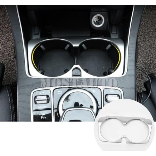 For Mercedes Benz GLC X205 X253 Inner Console Water Cup Holder Cover Trim 2015-2018 1pcs Car Accessories Interior Car Decor