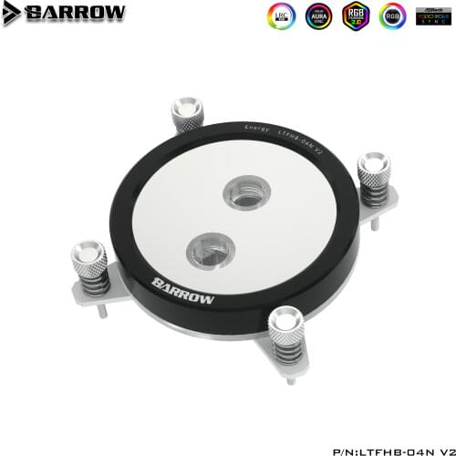 Barrow CPU Block Micro Waterway Jet Type (Supreme Edition) Round Shape for AMD platform LRC2.0 5V MOBO AURA LTFHBA-04N V2