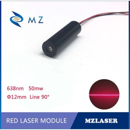 High-power 12mm 638nm 50mw red industrial grade ACC drive line laser module