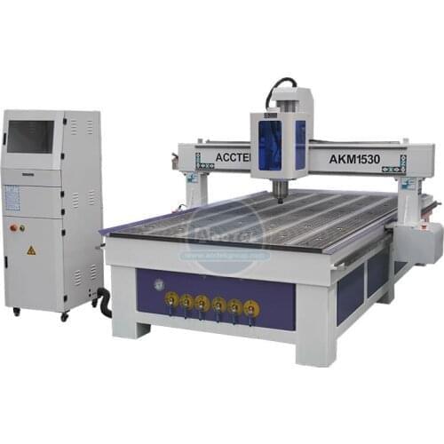 4.5KW Wood 3D Carving CNC Router Machine 1530 With Vacuum Worktable For Furniture