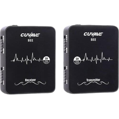 CUVAVE WP-6 Wireless Lavalier Microphone System Including Transmitter & Receiver & Clip-On Microphone