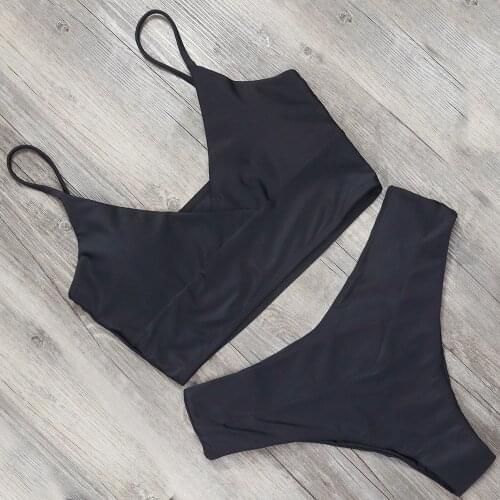 Solid Swimsuit Women 2021 Bikini Push Up Swimwear Vest Bikini Set Brazilian Bathing Suit Sexy Two Piece Swim Suit Female