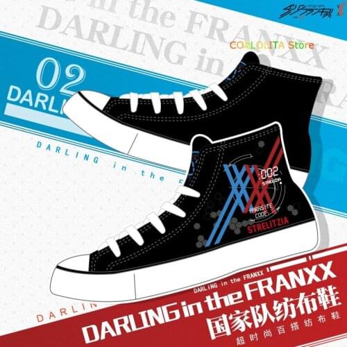 Anime Darling in the FranXX ZERO TWO Canvas Shoes Women Men Student Ankle Boots Sneakers Autumn Winter High Top Sport Shoes Gift