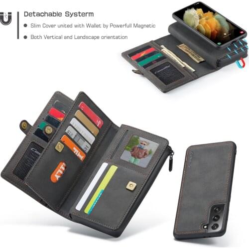 Wallet Cases For Samsung Galaxy Note10 S20 S21 Plus Note20 Ultra A51 A52 Genuine Leather Flip Magnetic Bags Cover Stand Holder