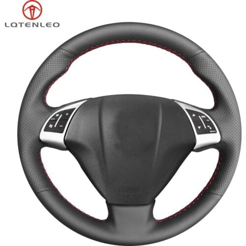 LQTENLEO Black Artificial Leather Steering Wheel Cover For Fiat Linea Qubo Doblo 2007-2019 Opel Combo Vauxhall Combo 2012-2017