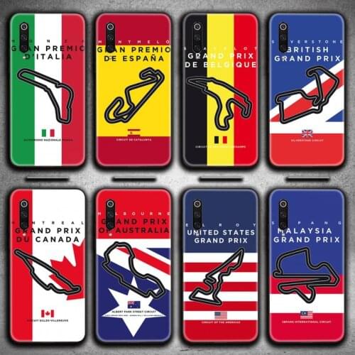 Formula 1 Racing Circuit Phone Case for Xiaomi Mi Note 10 Lite Mi 9T Pro xiaomi 10 CC9 9SE