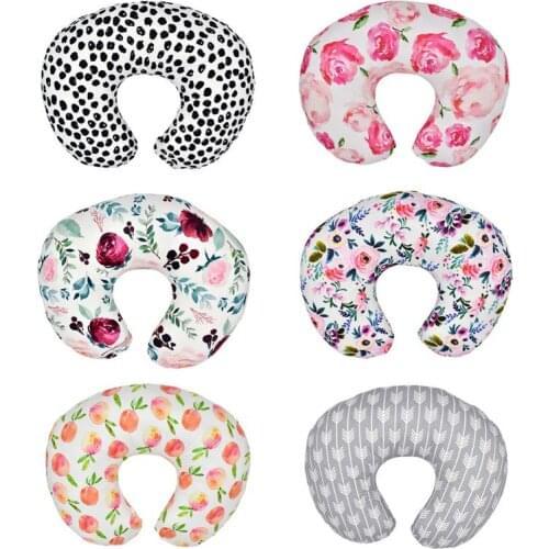 Baby U-shaped Breastfeeding Pillowcase Multi-function Removable Washable Printed Pillow Cover