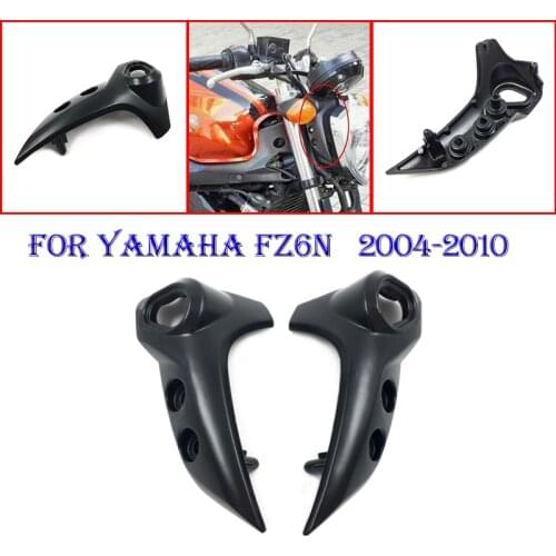 For Yamaha FZ6N FZ6 FZ6-N FZ-6N 2004-2010 Motorcycle Headlight Upper Side Bracket Holder Frame Black Plastic Mounting