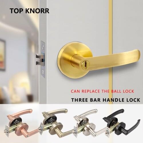 Door handle Door handle lock square passage privacy mask indoor bedroom room bathroom three-rod ball lock hardware