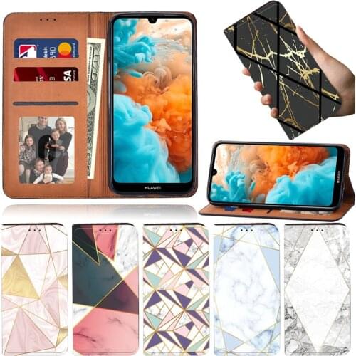 Flip Phone Case for Huawei Nova 5T/ Y5 2019/Y6 2019/Y6S/Y6 Pro 2019/Y9 Prime 2019 Bracket Leather Phone Protective Sleeve