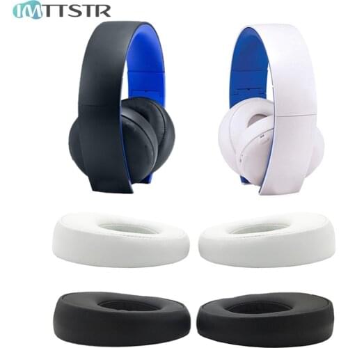 IMTTSTR leather EarPad for PS4 PS3 PS Vita for Sony PlayStation Gold Wireless Stereo Headset earpads earmuff Replacement