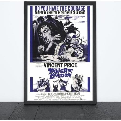 Tower of London (1962) Poster historical drama and horror film Wall Decor Vincent Price Michael Pate Art Gift