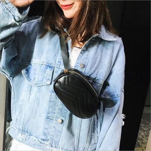 2021 Fashion Fanny Pack Waist Bag New Belt Bag Women Waist Pack PU Chest Bag Woman Bag