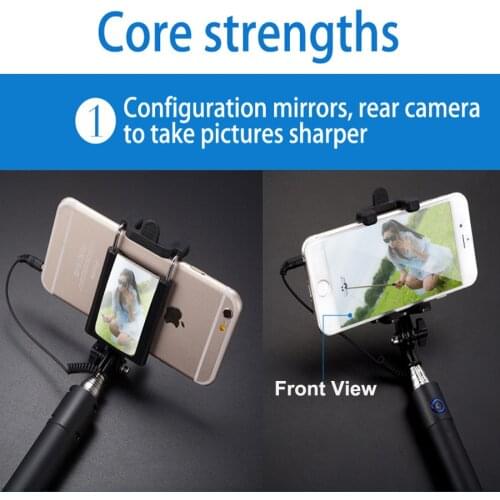 Palo de Perche Monopode Selfie portrait Stick pole For pour iPhone 6 iPod Samsung Galaxy S6/S5/S4 Note4/3 smartphone rosa