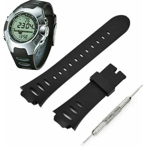 Soft Rubber Black Watch Band Strap Buckle Wristband With Installation Tool For SUUNTO OBSERVER SR Replacement Accessories