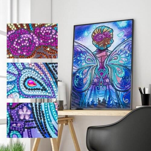 Angel Wings 5D DIY Partial Drill Special Shaped Diamond Painting Diamond Embroidery Rhinestone Cross Stitch Kit Art Picture Gift