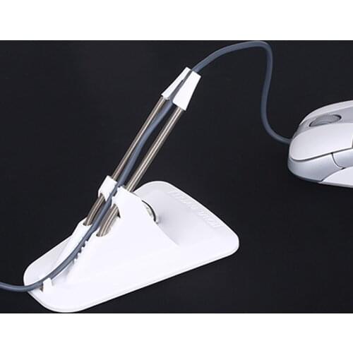 New RGB mouse cable clamp ie3.0 mouse cable fixing device mouse cable manager computer game peripherals blue with breathing