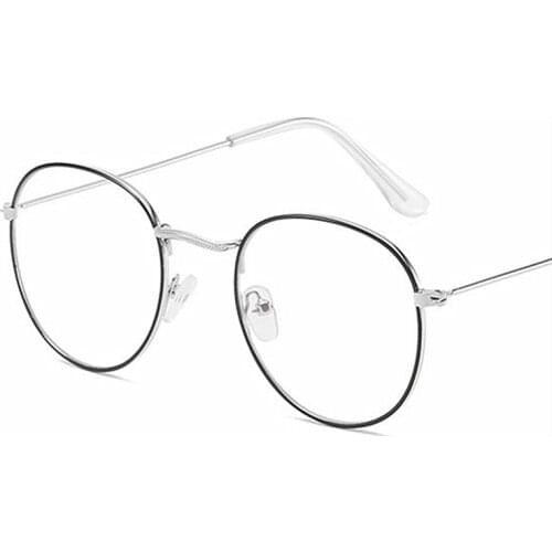 Round Rays Transparent Glasses Frames Men Women Fake Glasses Vintage Optical Myopia Eyeglasses Frames Ladies Retro Eyewear