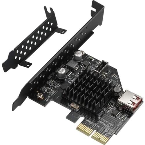 Expansion Card PCI-E 3.0, Pci-E Card Pcie USB Adapter Boost Type E USB3.0 Gen2 10 Gbps Expansion Card(ASM3142 Chips)