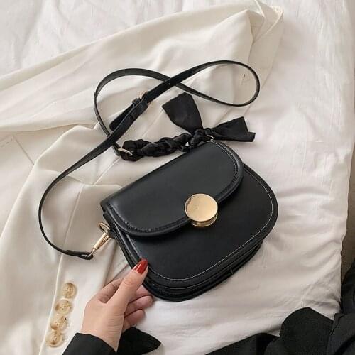 Korean Pure Color Simple Ladies Literature Stylish Ladies Messenger Bag Elegant Exquisite Vintage Shoulder Bag