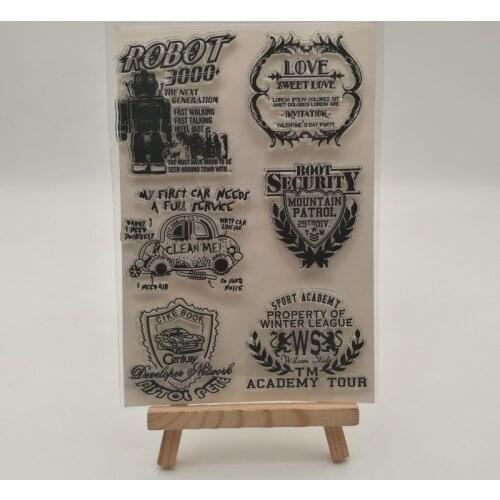 Robot transparent stencil for DIY Scrapbooking photo album decorative sheets heart