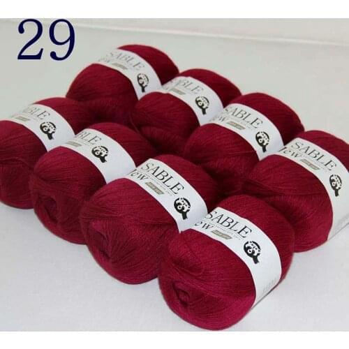 Sale Super Soft 8X50g Pure Sable Cashmere Wrap Shawls Hand Knit Wool Crochet Yarn Berry 243-29-8