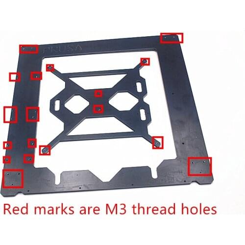 Reprap Prusa i3 MK2 aluminum composit Single frame heating bed 6mm Melamine CNC made