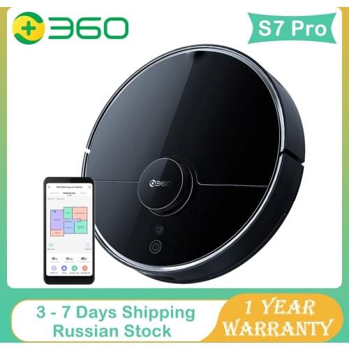 360 Robot Vacuum Cleaner S7 Pro 2650Pa Off-limit Area Room Mapping Schedule Spot Clean Sweep Mop Smart WiFi Plan PK iLife Xiaomi