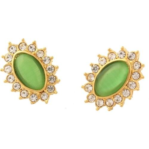 Luxury New Arrival / Gold Color Water Drop Crystal Stud Earrings For Women/Girls Party Trendy Vintage Earrings