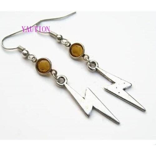 Lightning Bolt Birthstone Earrings, Personalized Storm Earrings, Thunderstorm Earrings, Storm Chaser Earrings, Nature