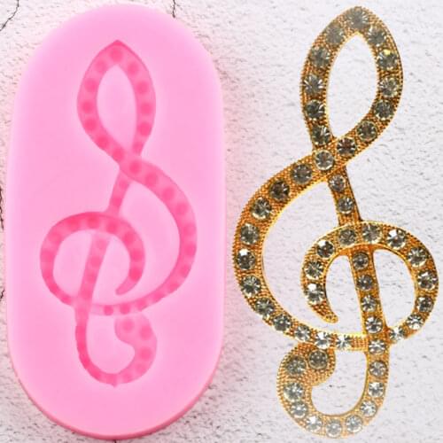 Music Note Silicone Molds Cupcake Topper Fondant Cake Decorating Tools Jewelry Resin Clay Mold Candy Chocolate Gumpaste Moulds