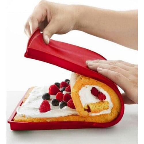 Silicone roll cake mat Roll Cake Mat Flexible Baking Tray Silicone Pizza Cookies Mold