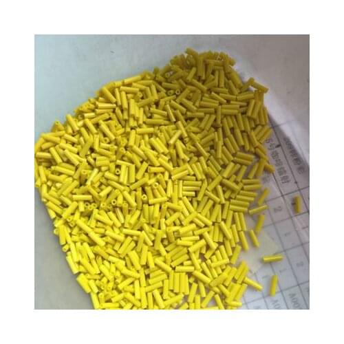 2017 Hot Sale 2*6MM 60G/1440Pcs Glass Seed Bugle Beads Silver Core Czech Jewelry Garment Accessories Yellow 2 Spangles