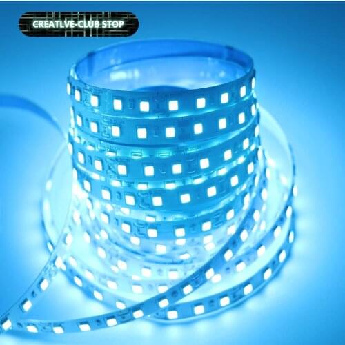 LED Strip Light Not Waterproof SMD2835 DC12V Ice Blue Light Flexible LED Lamp Tape Ribbon TV Desktop Screen BackLight Diode Tape