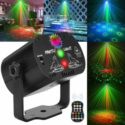60 Patterns Disco RGB LED Disco Light Strobe Laser Projection Lamp Stage Lighting Show For Home Party KTV DJ Dance New Year