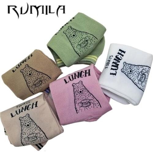 CAT Warm comfortable cotton bamboo fiber girl womens socks ankle low female invisible color girl boy hosier 1pair=2pcs WS75