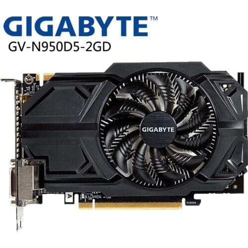 GIGABYTE Video Card GTX950 2GB 128Bit GDDR5 Graphics Cards for nVIDIA VGA Cards Geforce GTX 950 Used HDMI 1050TI 750 Ti