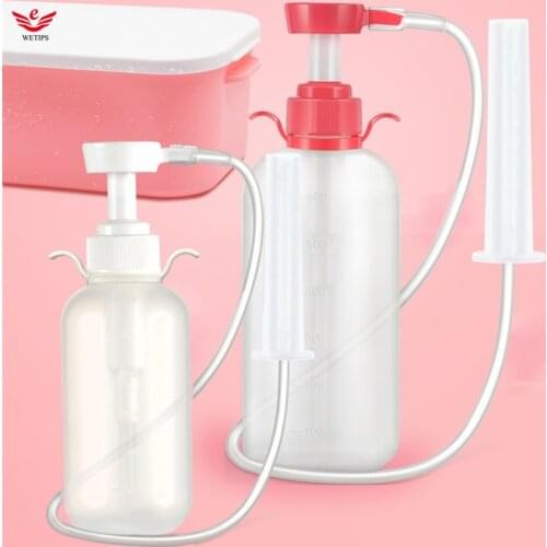 WETIPS Portable Bidet Shower Anal Cleaning Vaginal Douche Anal Pump Cylander Bidet Hygienic Shower Clistere Anale Anal Washing