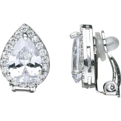 Bettyue Simplicity Style Waterdrop Appearance Multicolors With AAA Zirconia Earring Clip For Women Brilliant Decoration In Party