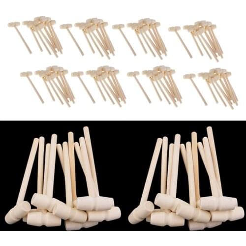 100pcs Mini Wooden Hammer Balls Toy Spare Hammer Wooden Hammer