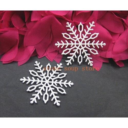 15/50pcs/lot White plastic Snowflakes Wedding/Christmas decoration craft Diy accessories 7.5cm