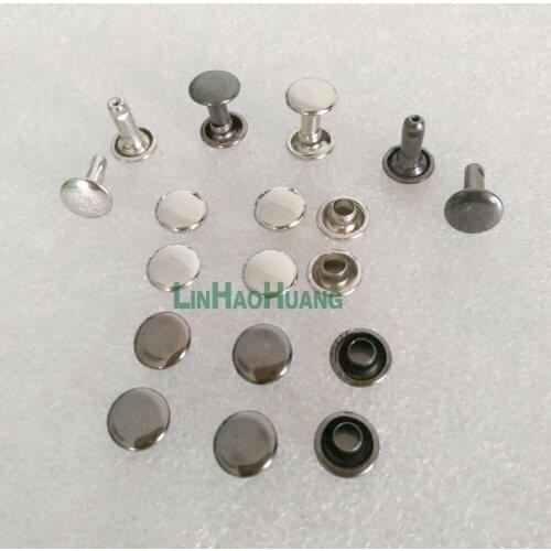 200sets/Lot Metal Iron Cap Rivets With Cap Nail Mushroom Rivets Shinny Nickle/Black Nickle Free Shipping 2015052203