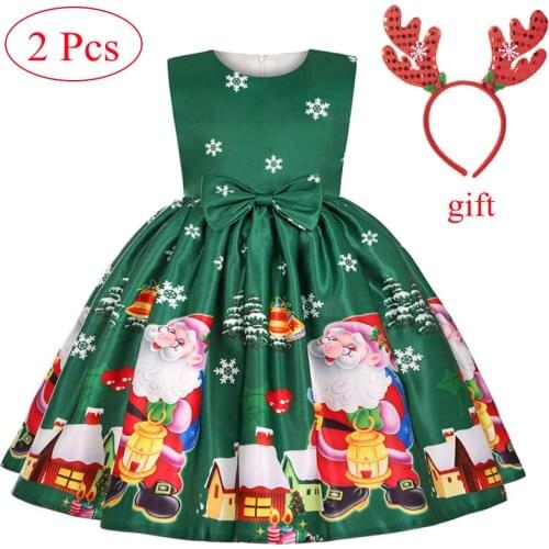 2022 New Year Costume Christmas Dress for Teens Girls Clothes Toddler Kids Outfits Girls Princess Dress Children Clothing 2-10Y