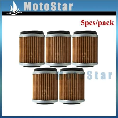 5x Fuel Oil Filter HF142 KN 142 For Motorcycle Motor Dirt Bike YFM 350 350R 350FW 350FX 400 400FW