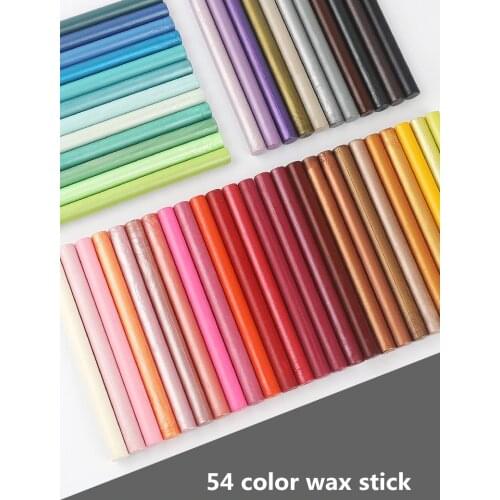 54 Colors 13mm Sealing Wax Stick Beads Stamp For Glue Gun Melt Craft Envelope Wedding Wax Sealing stamp Making Tool DIY gifts